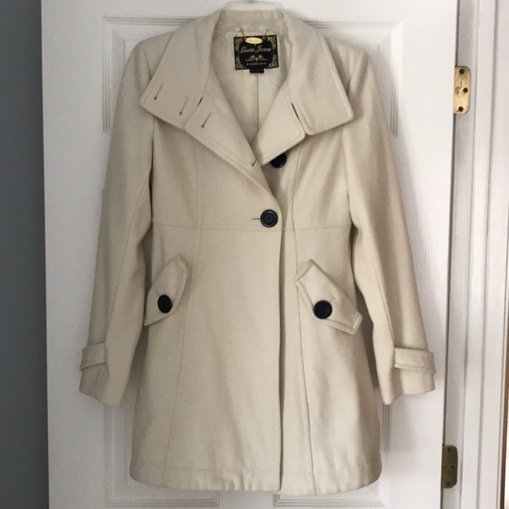 Guess Cream Pea Coat